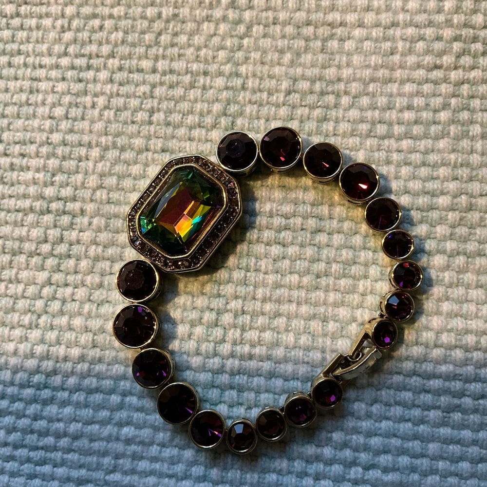 Heidi Daus Multicolor and Purple Gem Bracelet